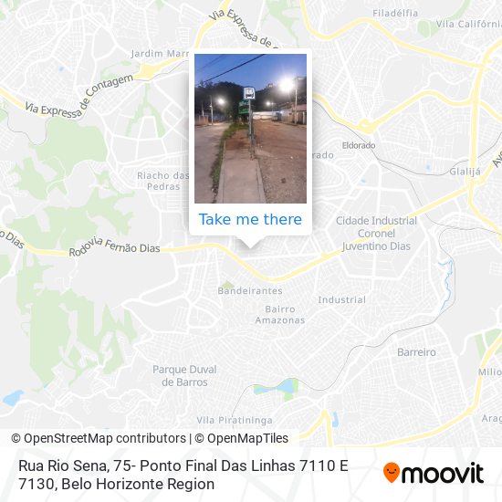 Rua Rio Sena, 75- Ponto Final Das Linhas 7110 E 7130 map