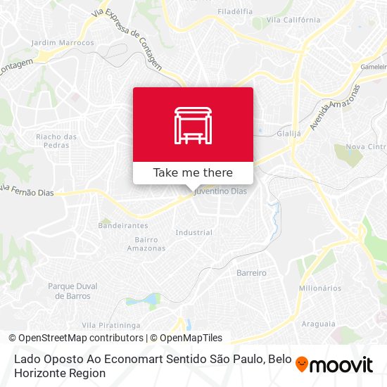 Lado Oposto Ao Economart Sentido São Paulo map
