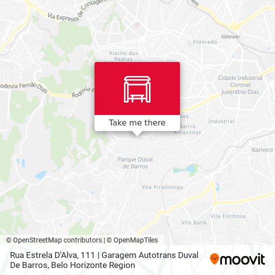 Mapa Rua Estrela D'Alva, 111 | Garagem Autotrans Duval De Barros