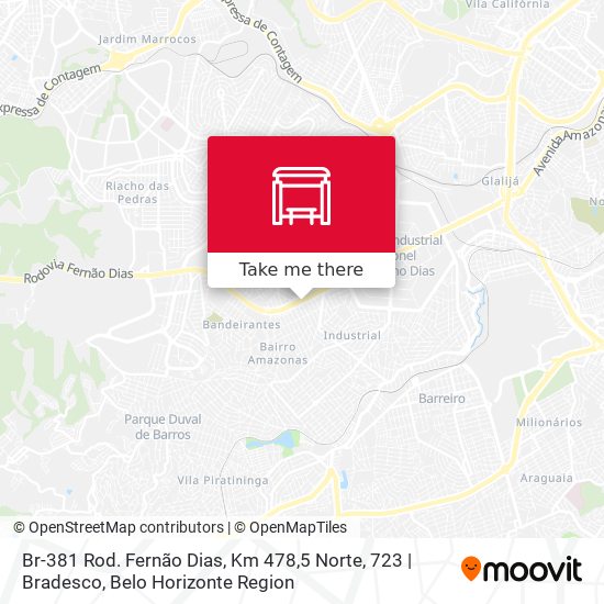 Br-381 Rod. Fernão Dias, Km 478,5 Norte, 723 | Bradesco map