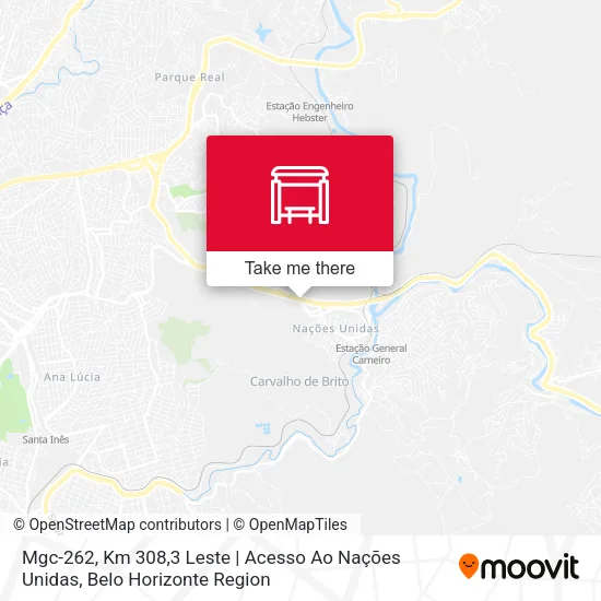 Mgc-262, Km 308,3 Leste | Acesso Ao Nações Unidas map