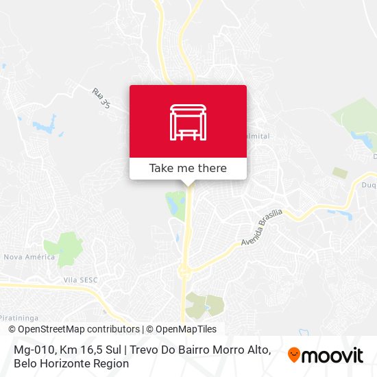 Mg-010, Km 16,5 Sul | Trevo Do Bairro Morro Alto map