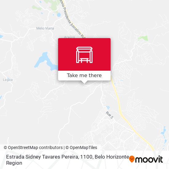Estrada Sidney Tavares Pereira, 1100 map