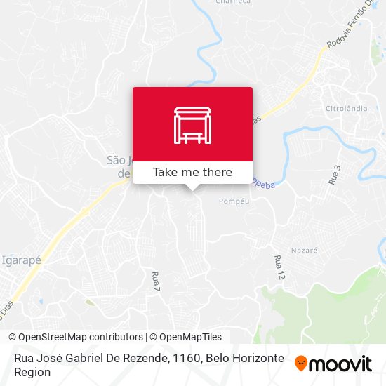 Rua José Gabriel De Rezende, 1160 map