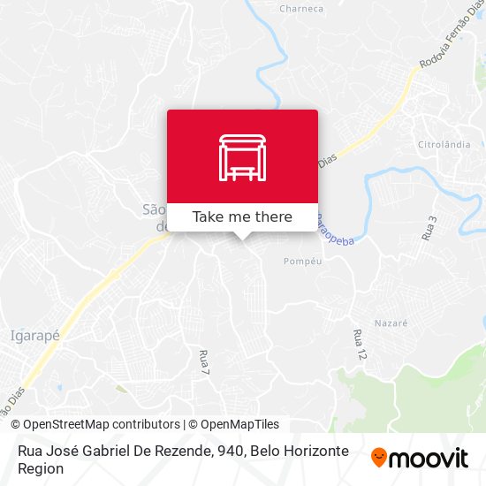Rua José Gabriel De Rezende, 940 map