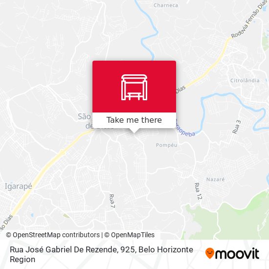 Rua José Gabriel De Rezende, 925 map