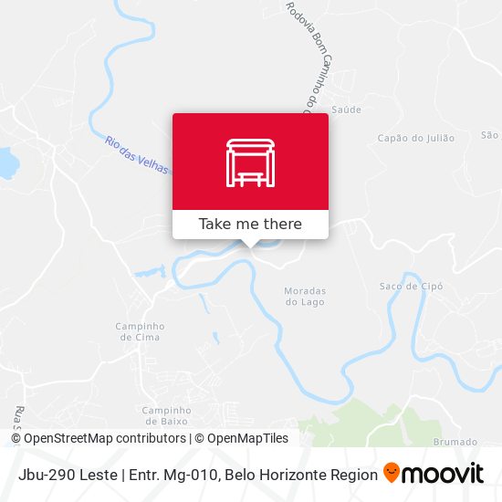 Jbu-290 Leste | Entr. Mg-010 map