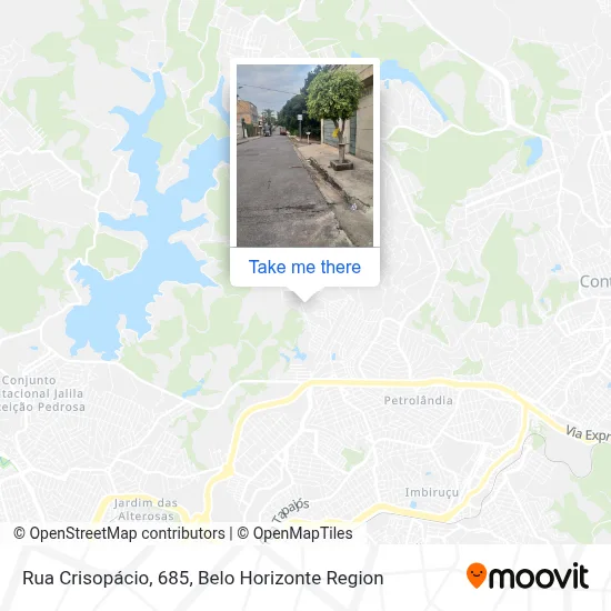 Rua Crisopácio, 685 map