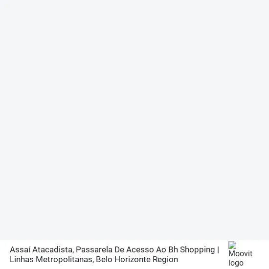 Mapa Assaí Atacadista, Passarela De Acesso Ao Bh Shopping | Linhas Metropolitanas