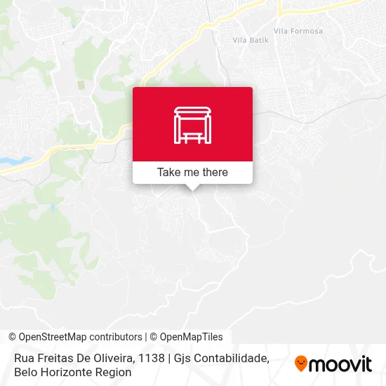 Rua Freitas De Oliveira, 1138 | Gjs Contabilidade map