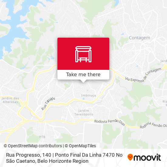 Mapa Rua Progresso, 140 | Ponto Final Da Linha 7470 No São Caetano