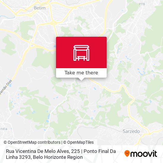 Rua Vicentina De Melo Alves, 225 | Ponto Final Da Linha 3293 map
