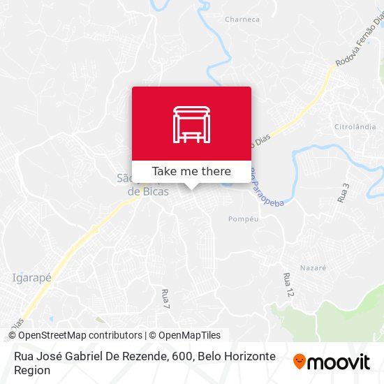 Rua José Gabriel De Rezende, 600 map