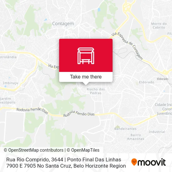 Rua Rio Comprido, 3644 | Ponto Final Das Linhas 7900 E 7905 No Santa Cruz map