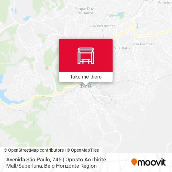Avenida São Paulo, 745 | Oposto Ao Ibirité Mall / Superluna map