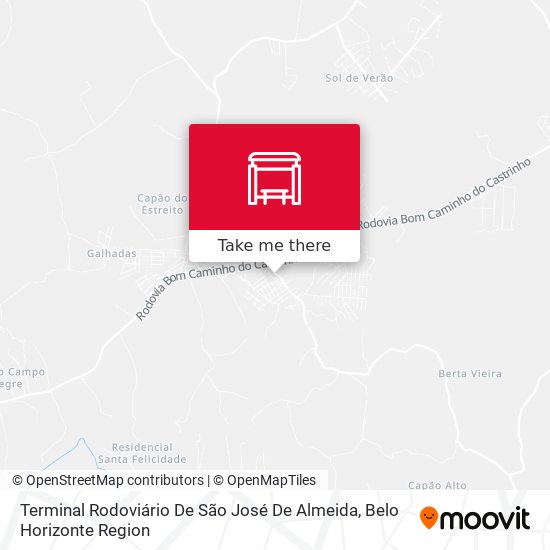 Mapa Terminal Rodoviário De São José De Almeida