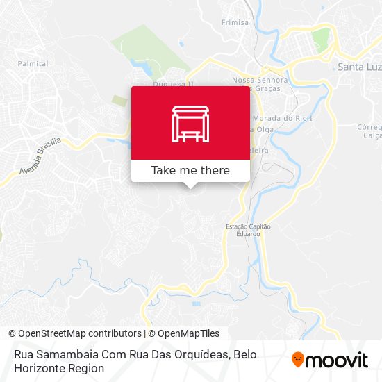 Rua Samambaia Com Rua Das Orquídeas map