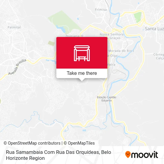 Rua Samambaia Com Rua Das Orquídeas map