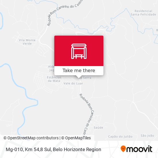 Mapa Mg-010, Km 54,8 Sul