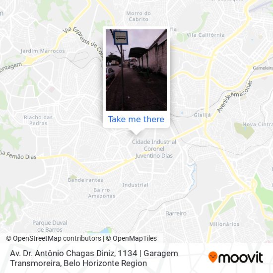 Mapa Av. Dr. Antônio Chagas Diniz, 1134 | Garagem Transmoreira