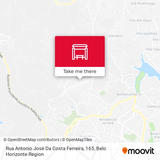Rua Antonio José Da Costa Ferreira, 165 map