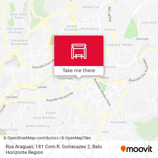Mapa Rua Araguari, 181 Com R. Goitacazes 2