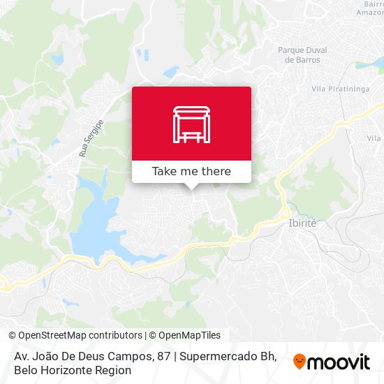 Mapa Av. João De Deus Campos, 87 | Supermercado Bh