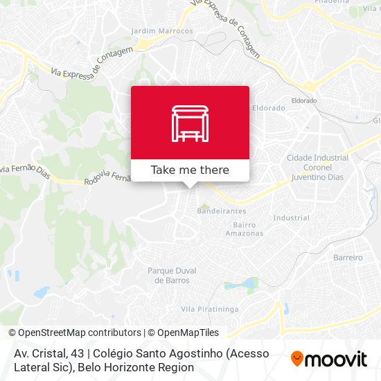 Mapa Av. Cristal, 43 | Colégio Santo Agostinho (Acesso Lateral Sic)