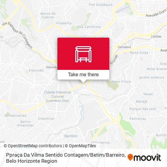 Mapa Ppraça Da Vilma Sentido Contagem / Betim / Barreiro