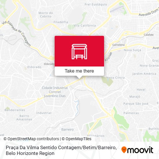 Mapa Ppraça Da Vilma Sentido Contagem / Betim / Barreiro