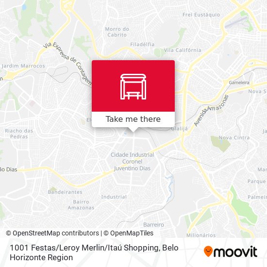 1001 Festas / Leroy Merlin / Itaú Shopping map