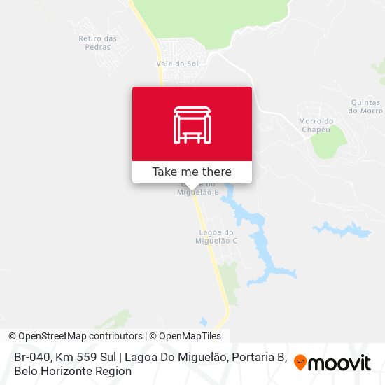 Br-040, Km 559 Sul | Lagoa Do Miguelão, Portaria B map