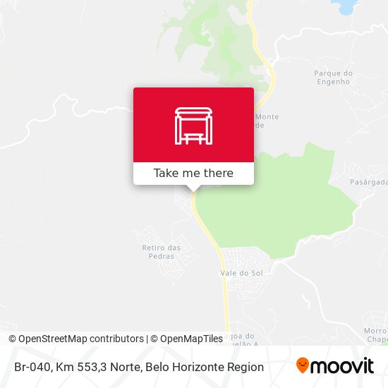 Br-040, Km 553,3 Norte map