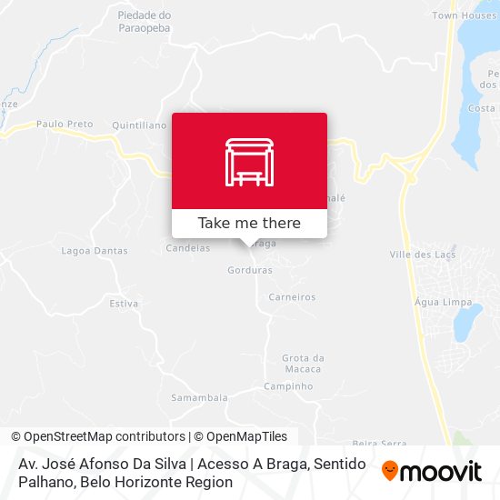 Mapa Av. José Afonso Da Silva | Acesso A Braga, Sentido Palhano