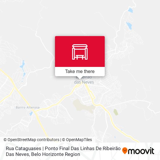 Rua Cataguases | Ponto Final Das Linhas De Ribeirão Das Neves map