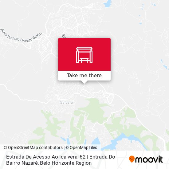 Mapa Estrada De Acesso Ao Icaivera, 62 | Entrada Do Bairro Nazaré