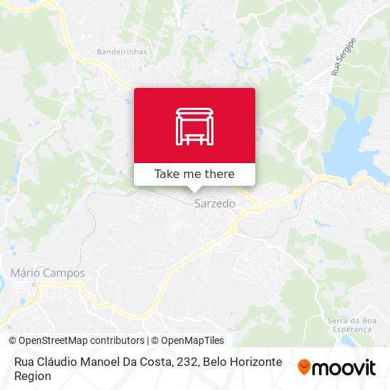 Rua Cláudio Manoel Da Costa, 232 map