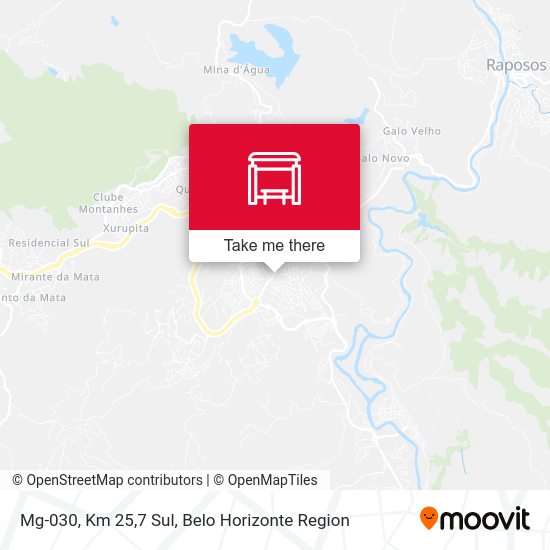 Mg-030, Km 25,7 Sul map