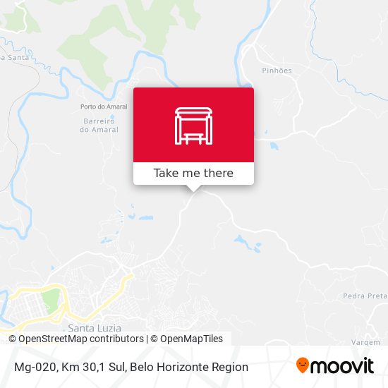 Mg-020, Km 30,1 Sul map