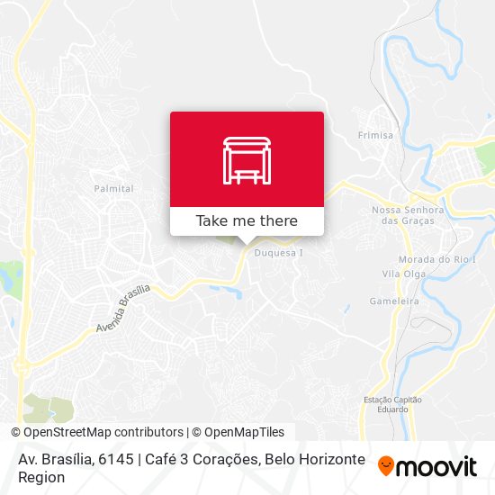 Mapa Av. Brasília, 6145 | Café 3 Corações