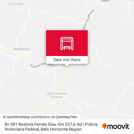 Mapa Br-381 Rodovia Fernão Dias, Km 537,6 Sul | Polícia Rodoviária Federal