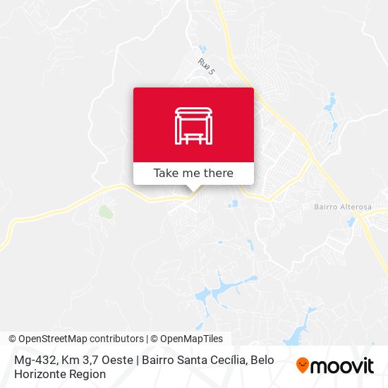 Mg-432, Km 3,7 Oeste | Bairro Santa Cecília map