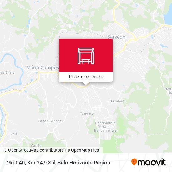 Mg-040, Km 34,9 Sul map