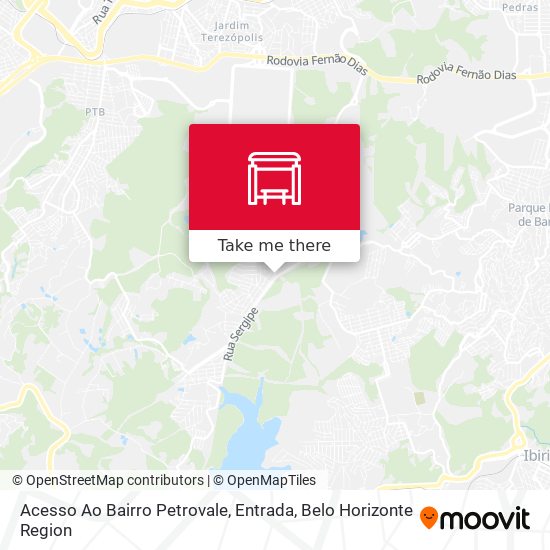 Mapa Acesso Ao Bairro Petrovale, Entrada