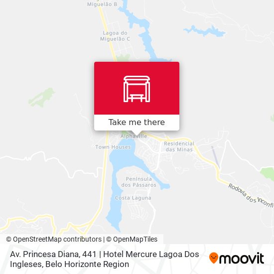 Mapa Av. Princesa Diana, 441 | Hotel Mercure Lagoa Dos Ingleses