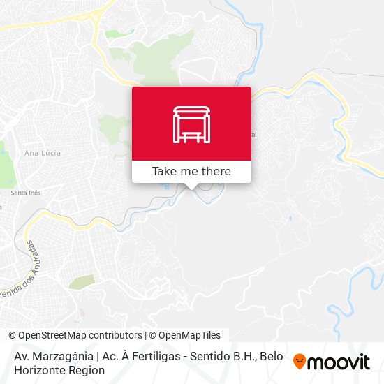 Mapa Av. Marzagânia | Ac. À Fertiligas - Sentido B.H.