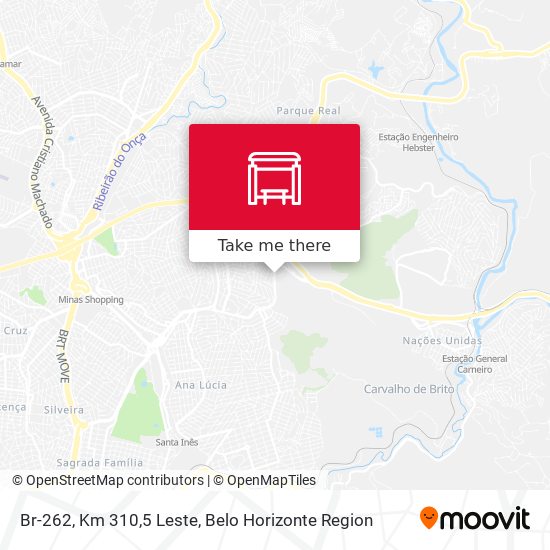 Br-262, Km 310,5 Leste map