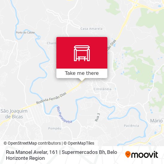 Rua Manoel Avelar, 161 | Supermercados Bh map