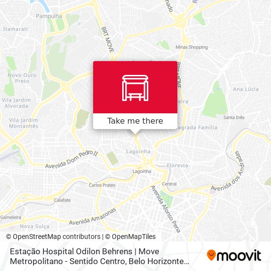 Estação Hospital Odilon Behrens | Move Metropolitano - Sentido Centro map