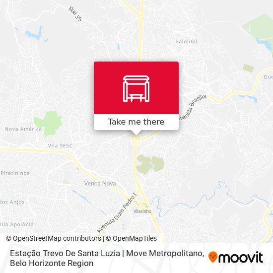 Estação Trevo De Santa Luzia | Move Metropolitano map